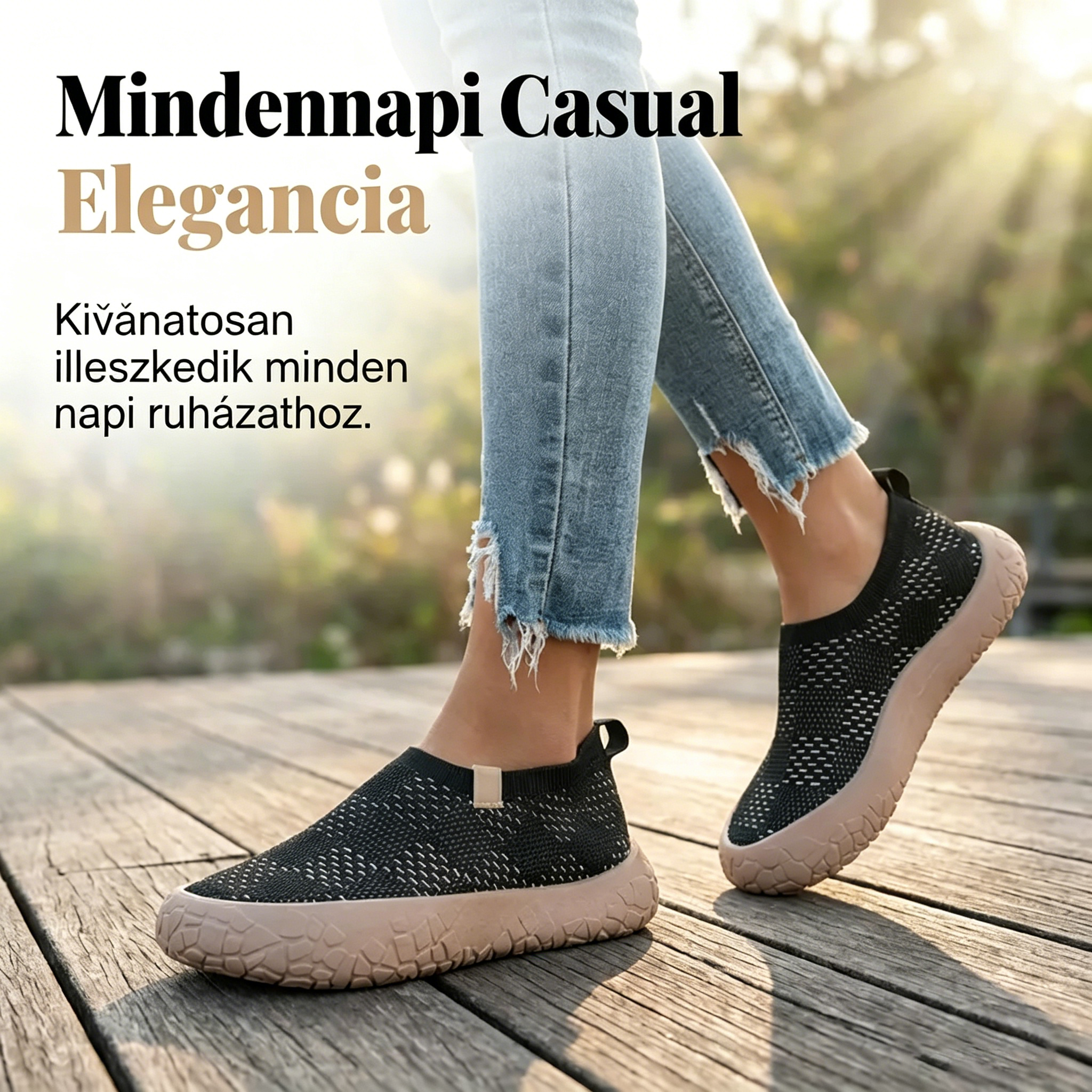 👟 Kényelmes, rejtett sarokkal ellátott platform cipő