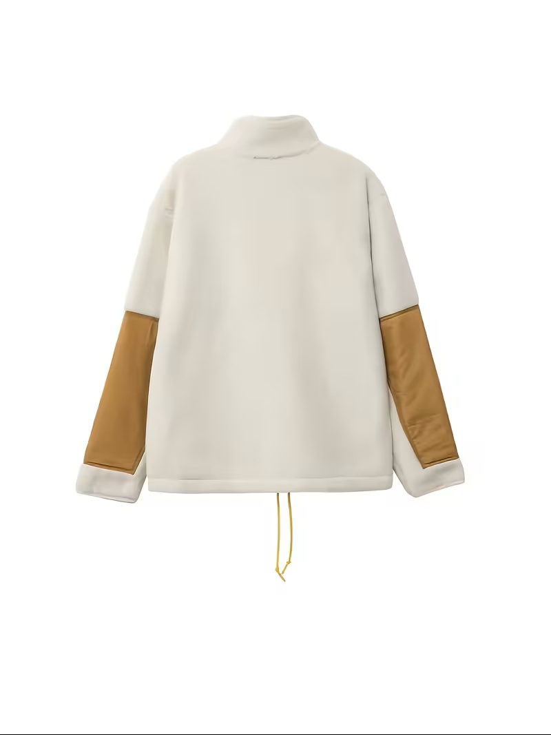 Férfi Állógalléros Sportos Casual Dzseki, Sárgabarack FV4022-072