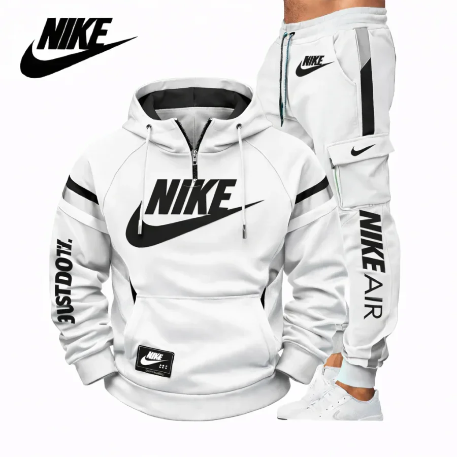 Férfi kapucnis, cipzáras melegítőruha - Nike® Tavasz/Ősz 2026 (póló + nadrág)