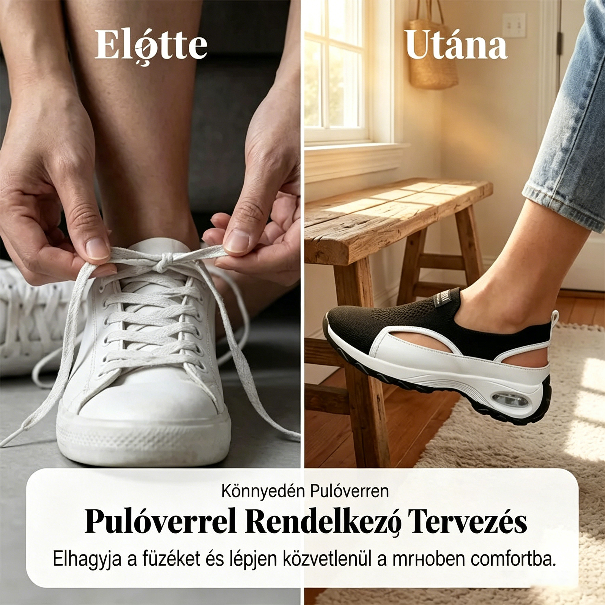 👟✨  Légáteresztő, kivágott női slip-on cipő | Hálós felsőrész, könnyű sétálócipő, nyári 💨
