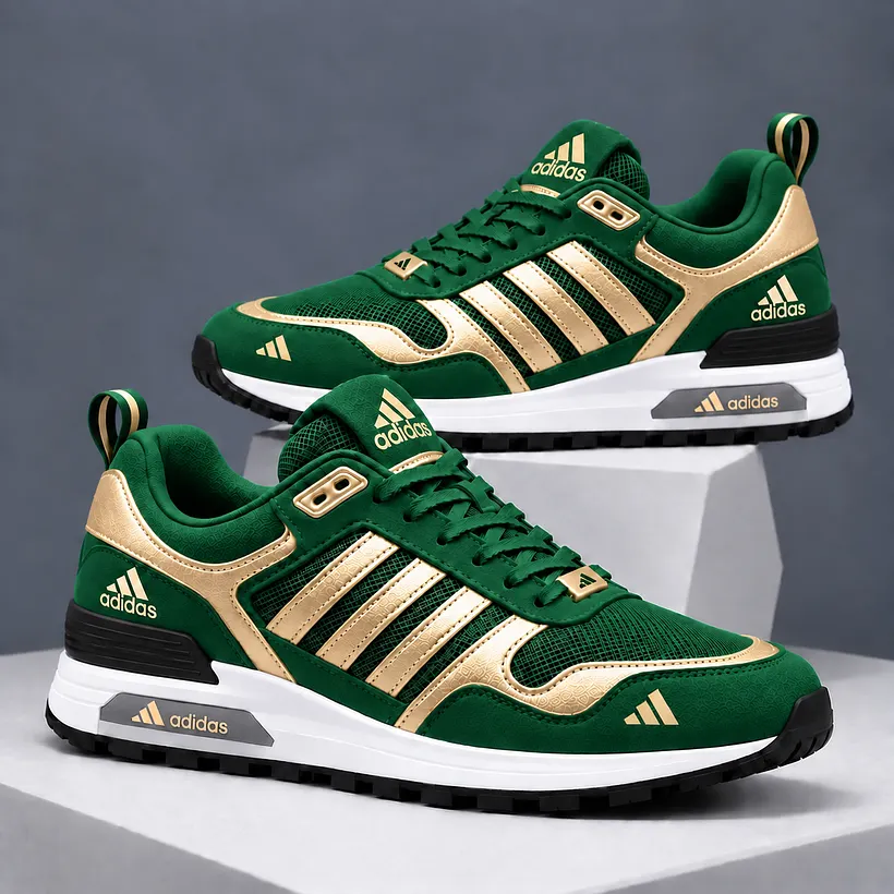 adidas niebiesko-złote sneakersy retro – zdjęcie 10