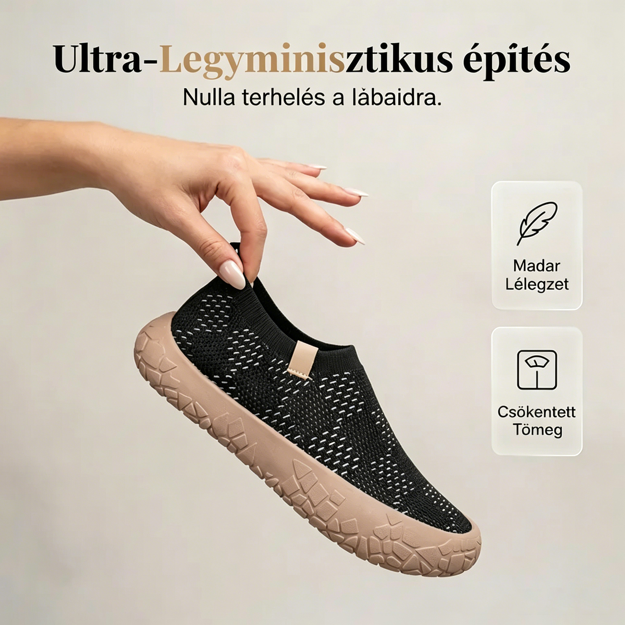 👟 Kényelmes, rejtett sarokkal ellátott platform cipő