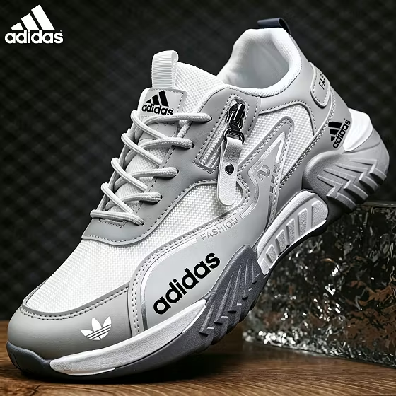 Modne męskie buty Adidas z siateczką, antypoślizgowe