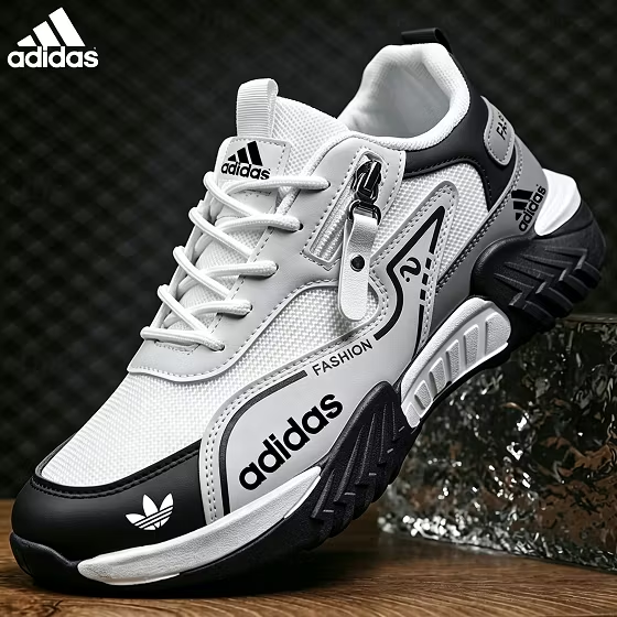 Modne męskie buty Adidas z siateczką, antypoślizgowe