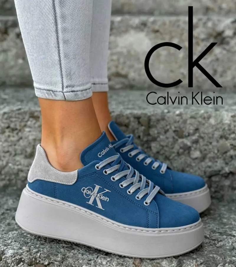 Calvin Klein 女士白色高底运动鞋 2026