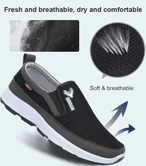 🔥 Férfi Csúszásmentes Vászon Loafer Cipők 👞✨