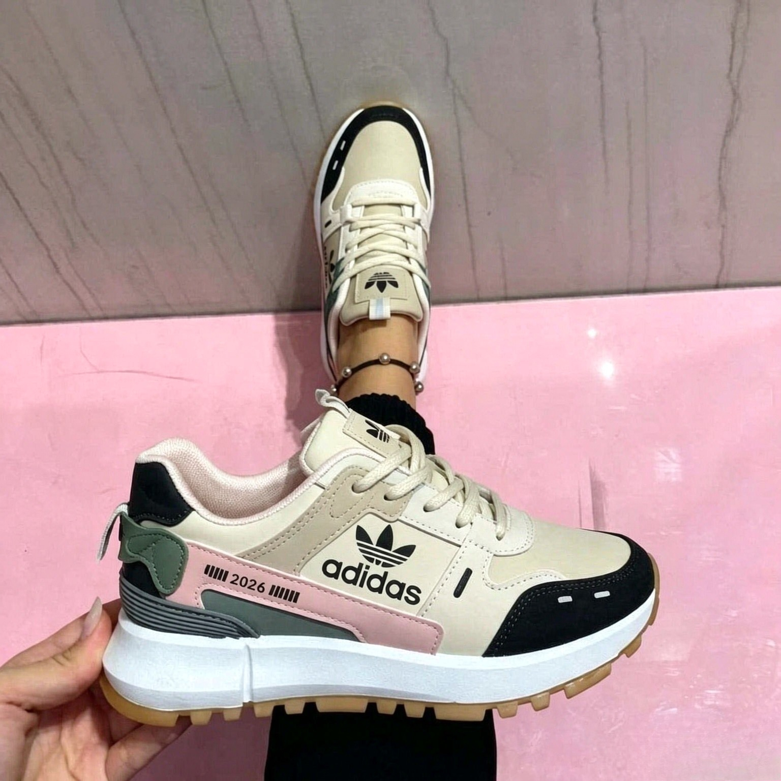 [2026-os limitált kiadású] Adidas Retro Patchwork alkalmi apuka cipő