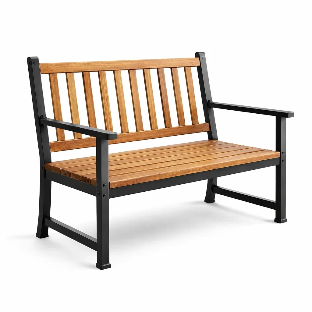 Banc d’extérieur en bois et métal-DREAM HAVEN PLACE