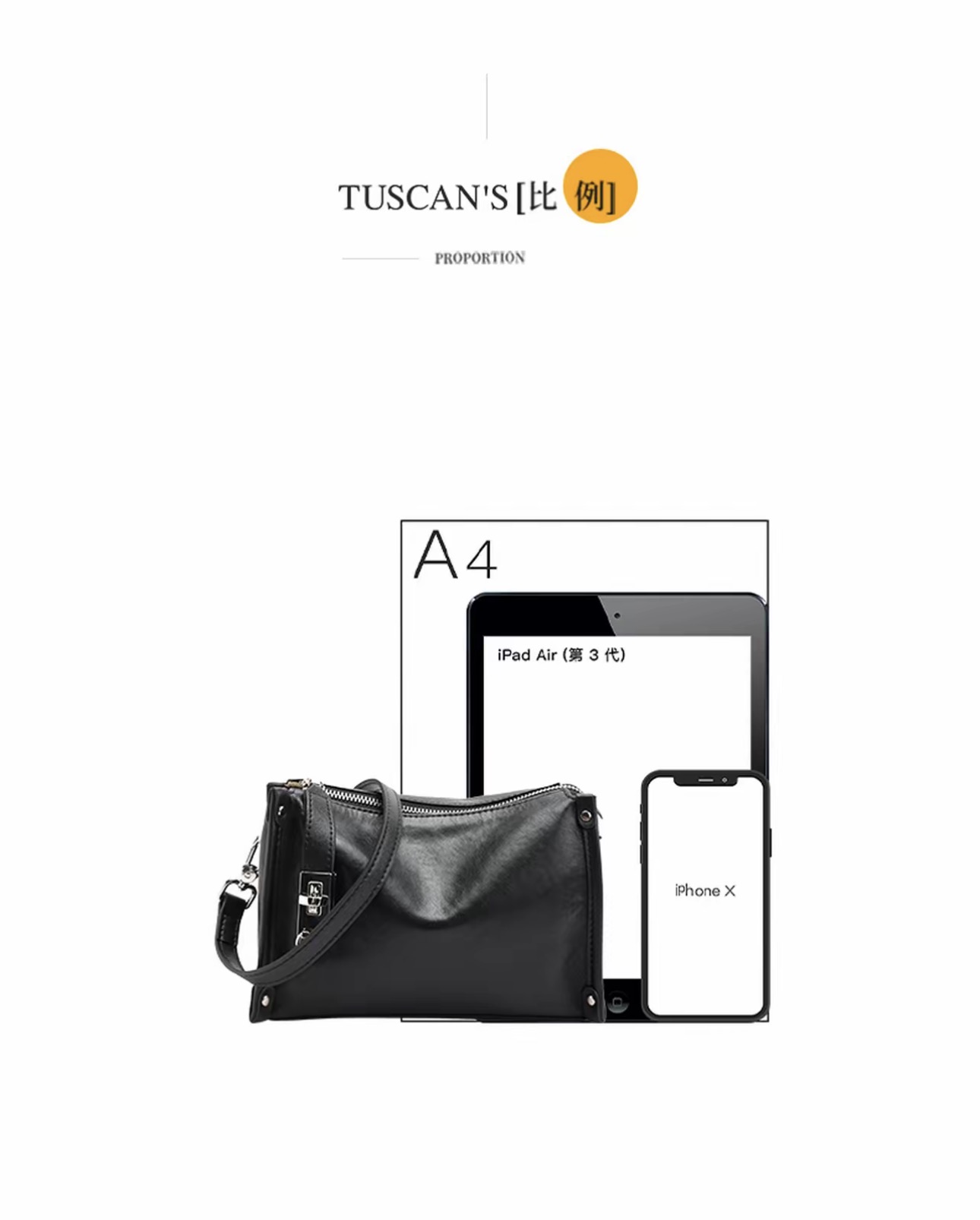 Genuine Leather Fashion Versatile Shoulder/Crossbody/Handheld Underarm Commuter Bag