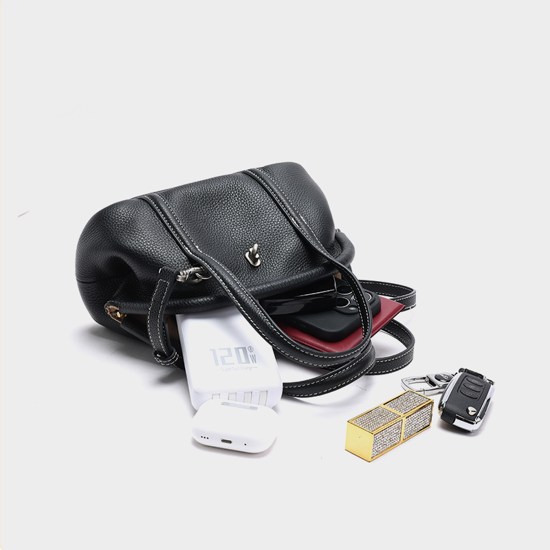 Dumpling Bag for Women – Premium Leather Handle & Crossbody Bag for Work & Everyday Use – Elegant & Versatile 24cm