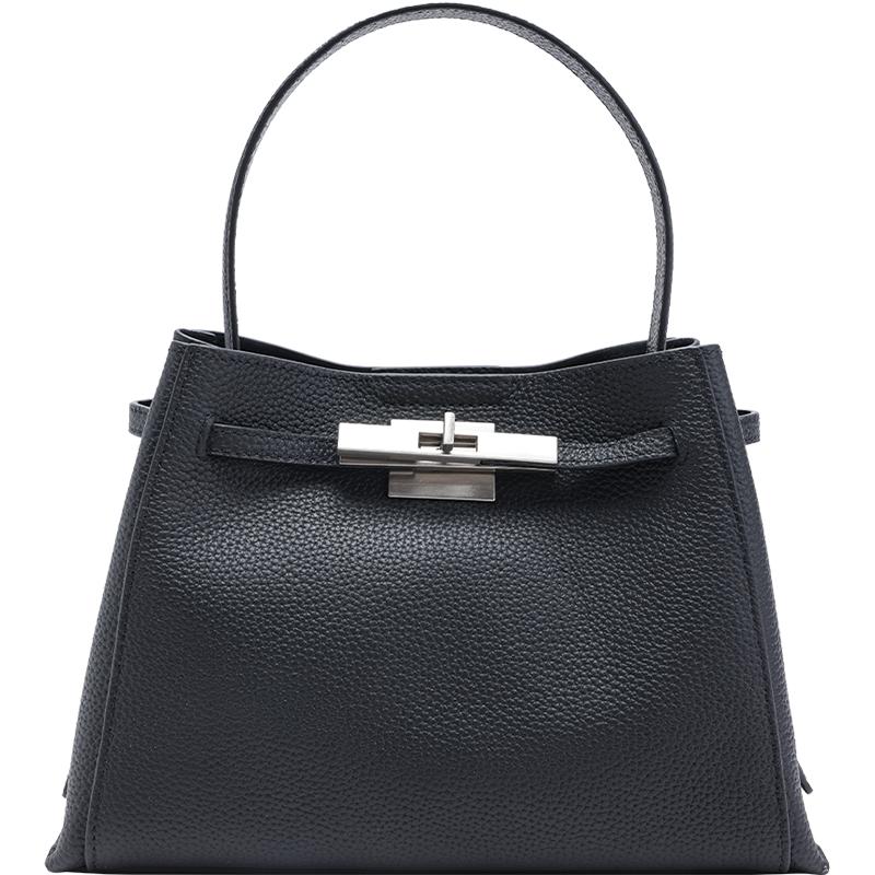 【Small size】 Leather Women Handle/Crossbody Bag – Premium Cowhide Top Handle Bag for Everyday & Travel – Compact 24cm Design (No Underarm Carry)