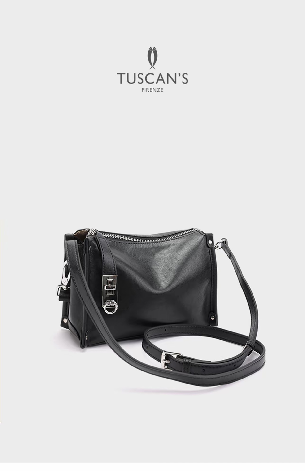 Genuine Leather Fashion Versatile Shoulder/Crossbody/Handheld Underarm Commuter Bag