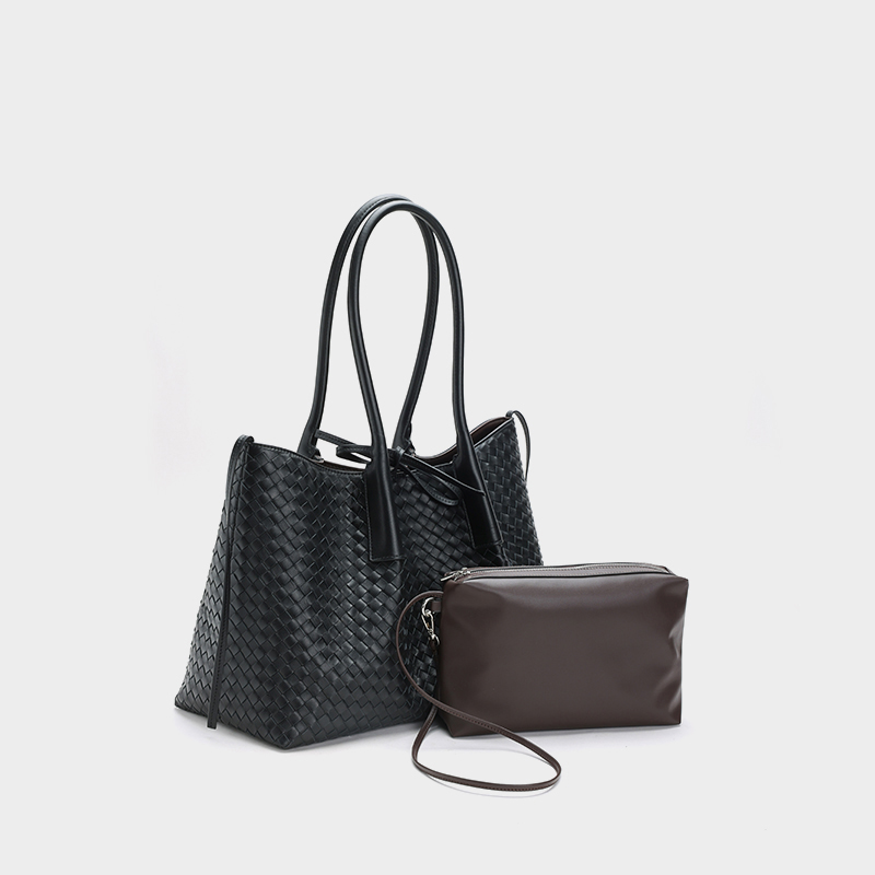 Sheepskin In&Out  Stylish Tote Bag for Women with Large Capacity Woven Design