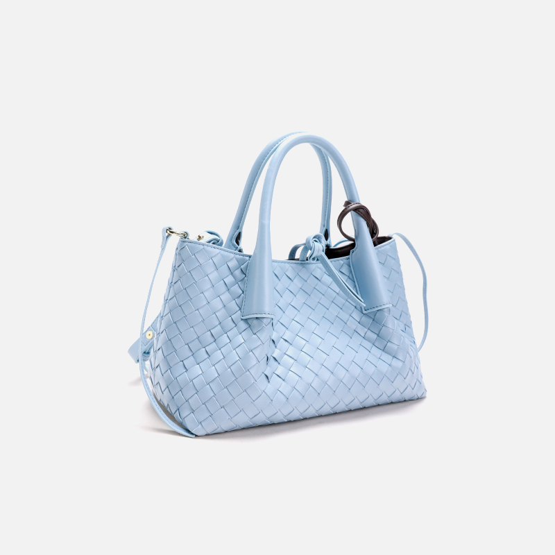 Sheepskin Leather Fashionable Simple Versatile Woven Handheld Bag Single Shoulder Crossbody Bag Women's Bag