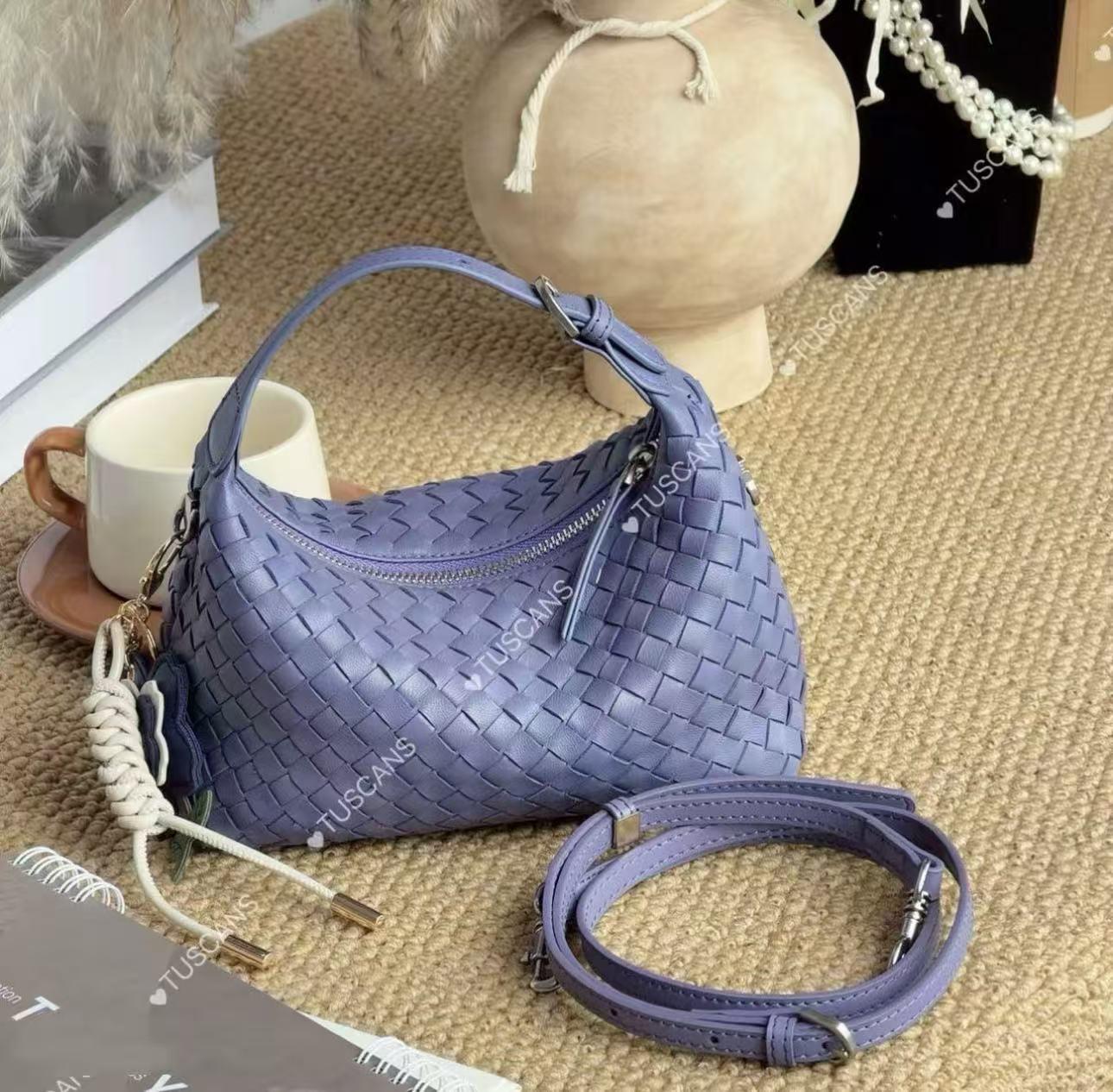 Fashion Woven Lambskin Handheld/Crossbody Bag for Women