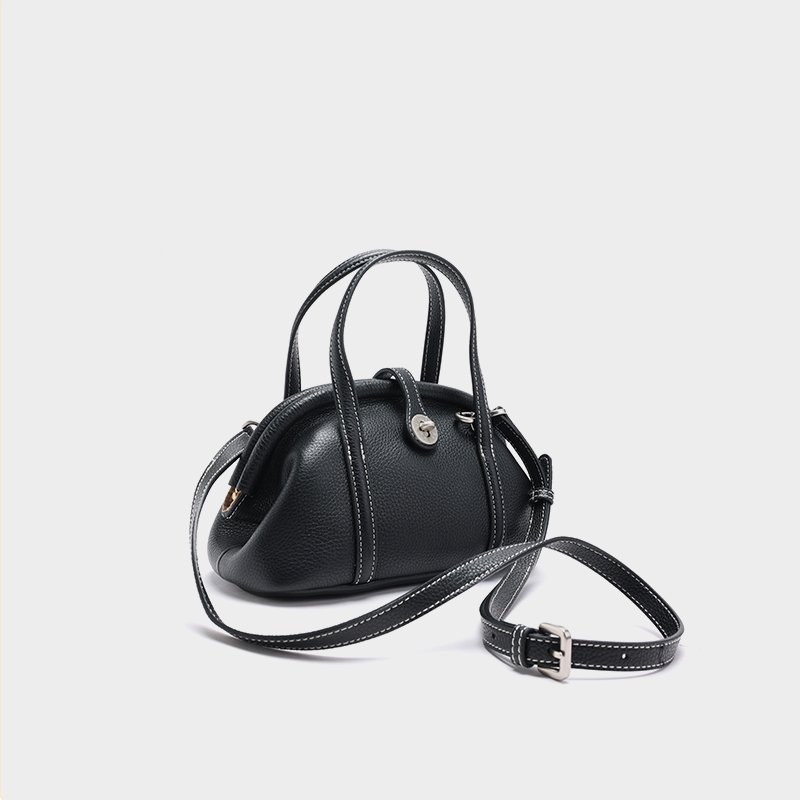 Dumpling Bag for Women – Premium Leather Handle & Crossbody Bag for Work & Everyday Use – Elegant & Versatile 24cm