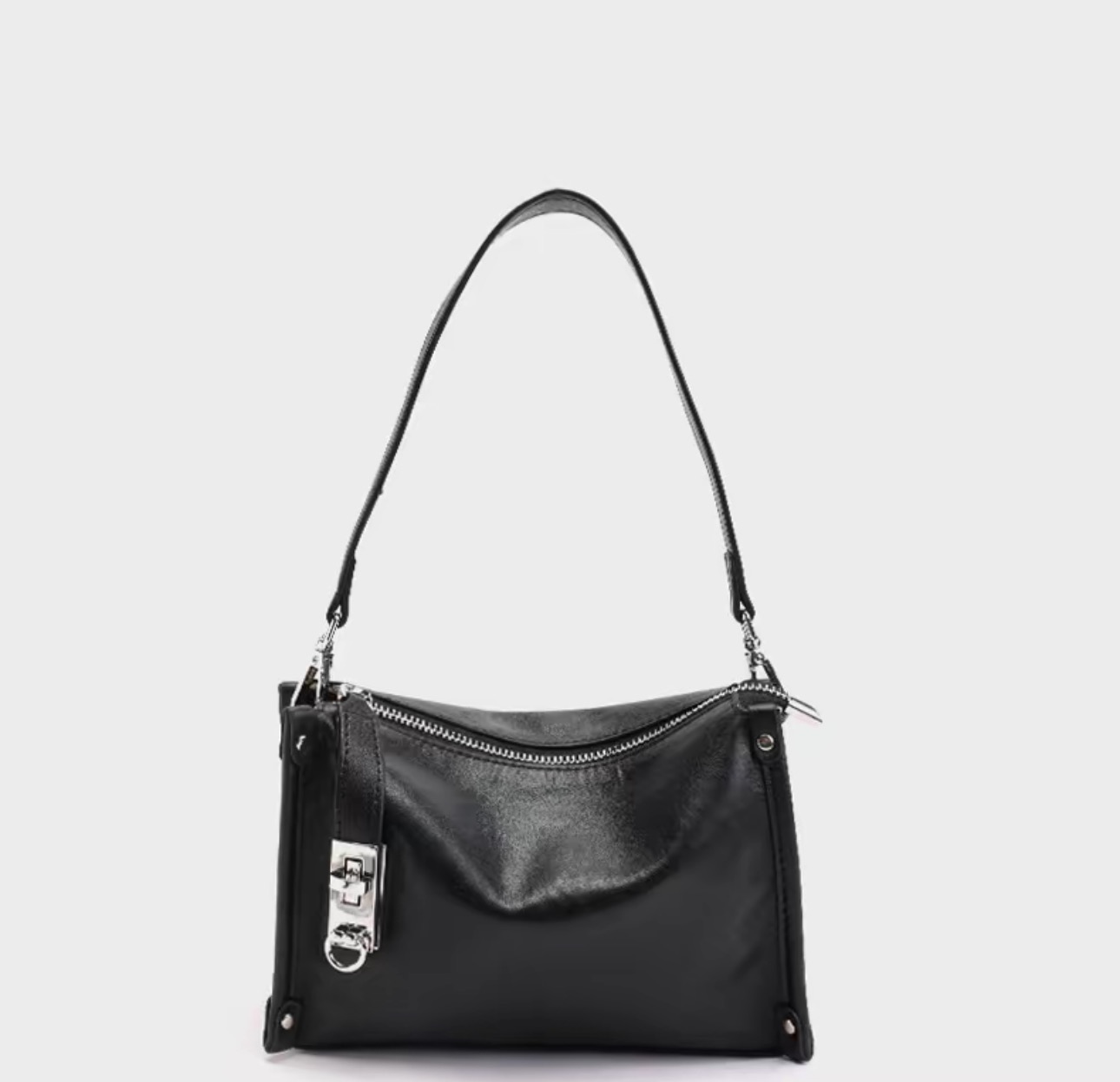 Genuine Leather Fashion Versatile Shoulder/Crossbody/Handheld Underarm Commuter Bag