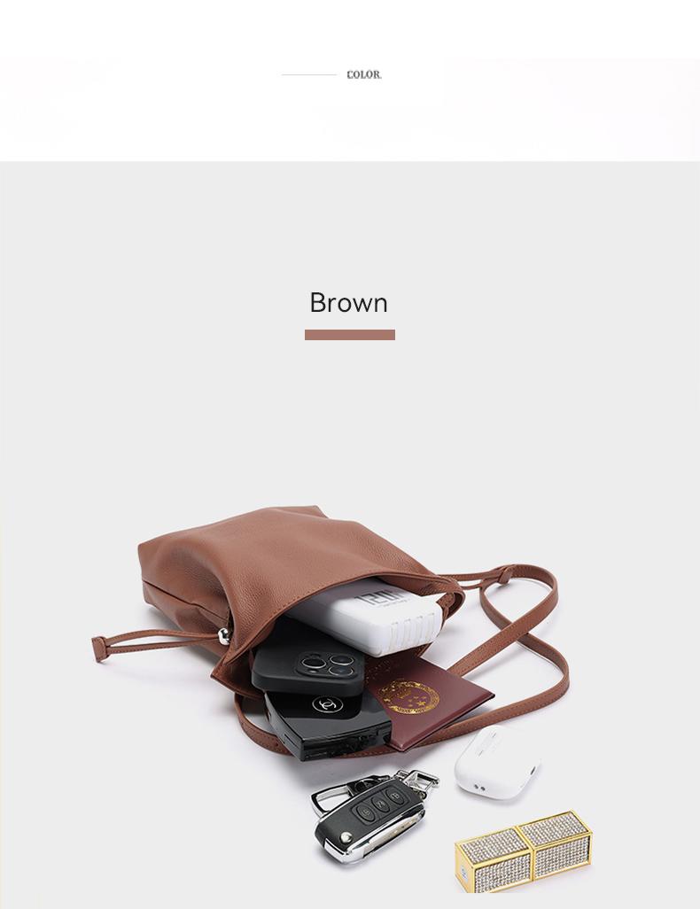 Minimalist Fashion Adjustable Genuine Leather Shoulder/Crossbody Bag