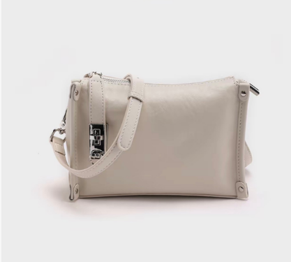 Genuine Leather Fashion Versatile Shoulder/Crossbody/Handheld Underarm Commuter Bag