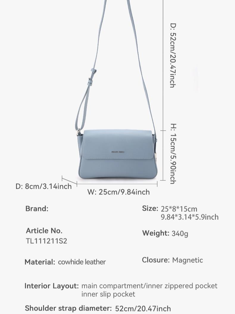 Calfskin Flip-top Adjustable Pillow fashion Women Bag