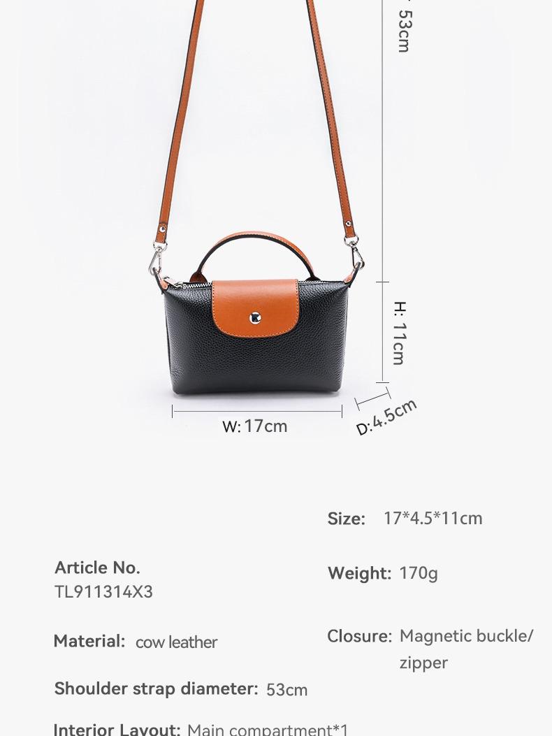 【Phone Bag】 mini color dumpling leather bag