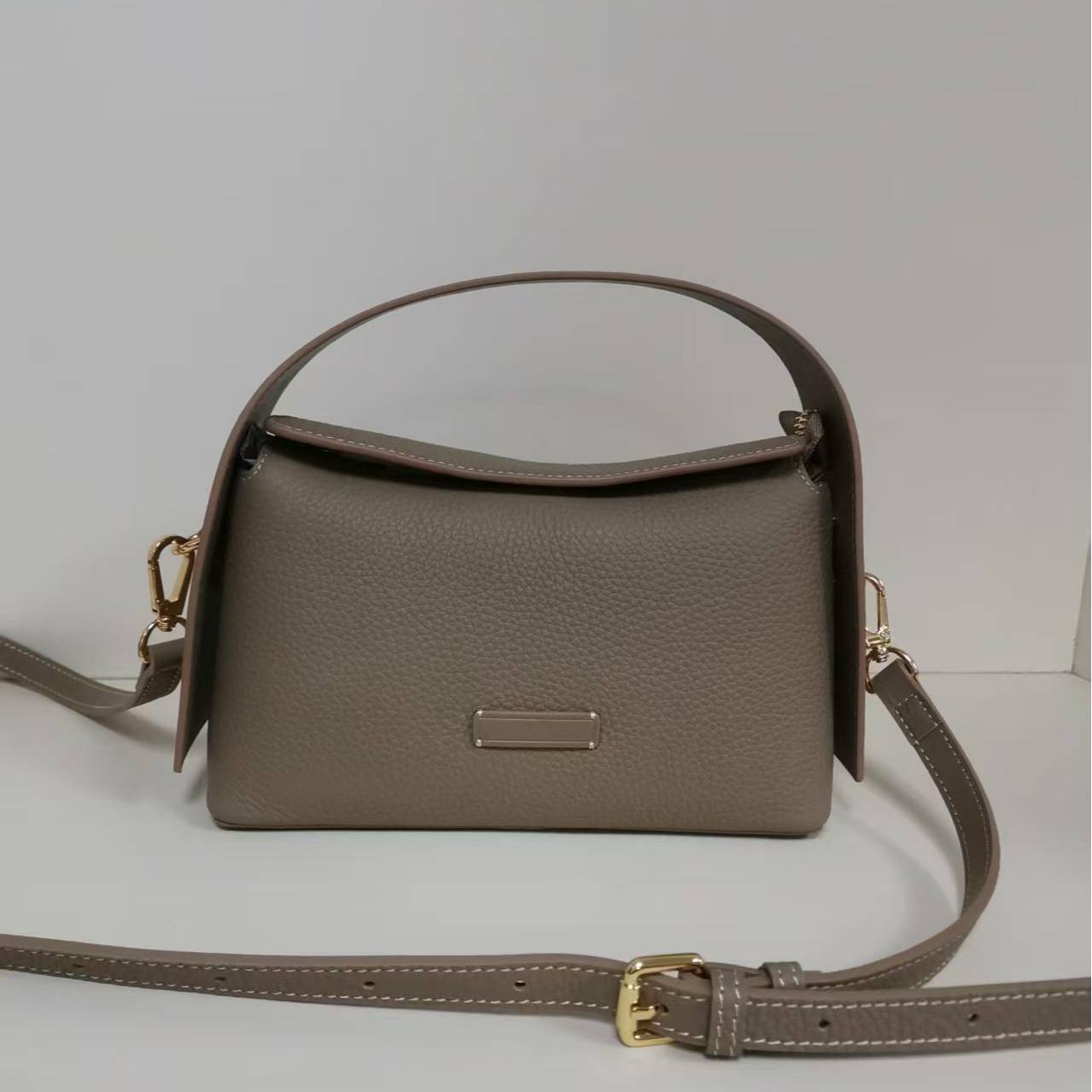 Cowhide Leather  top handle bag