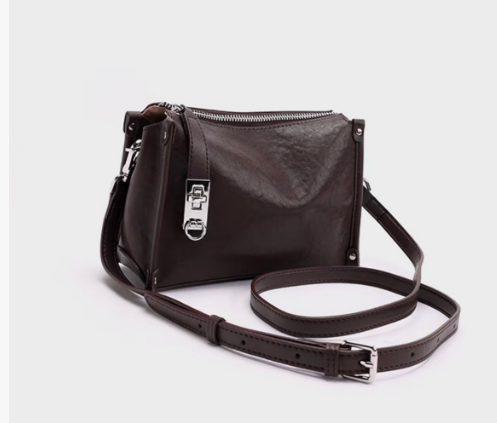 Genuine Leather Fashion Versatile Shoulder/Crossbody/Handheld Underarm Commuter Bag
