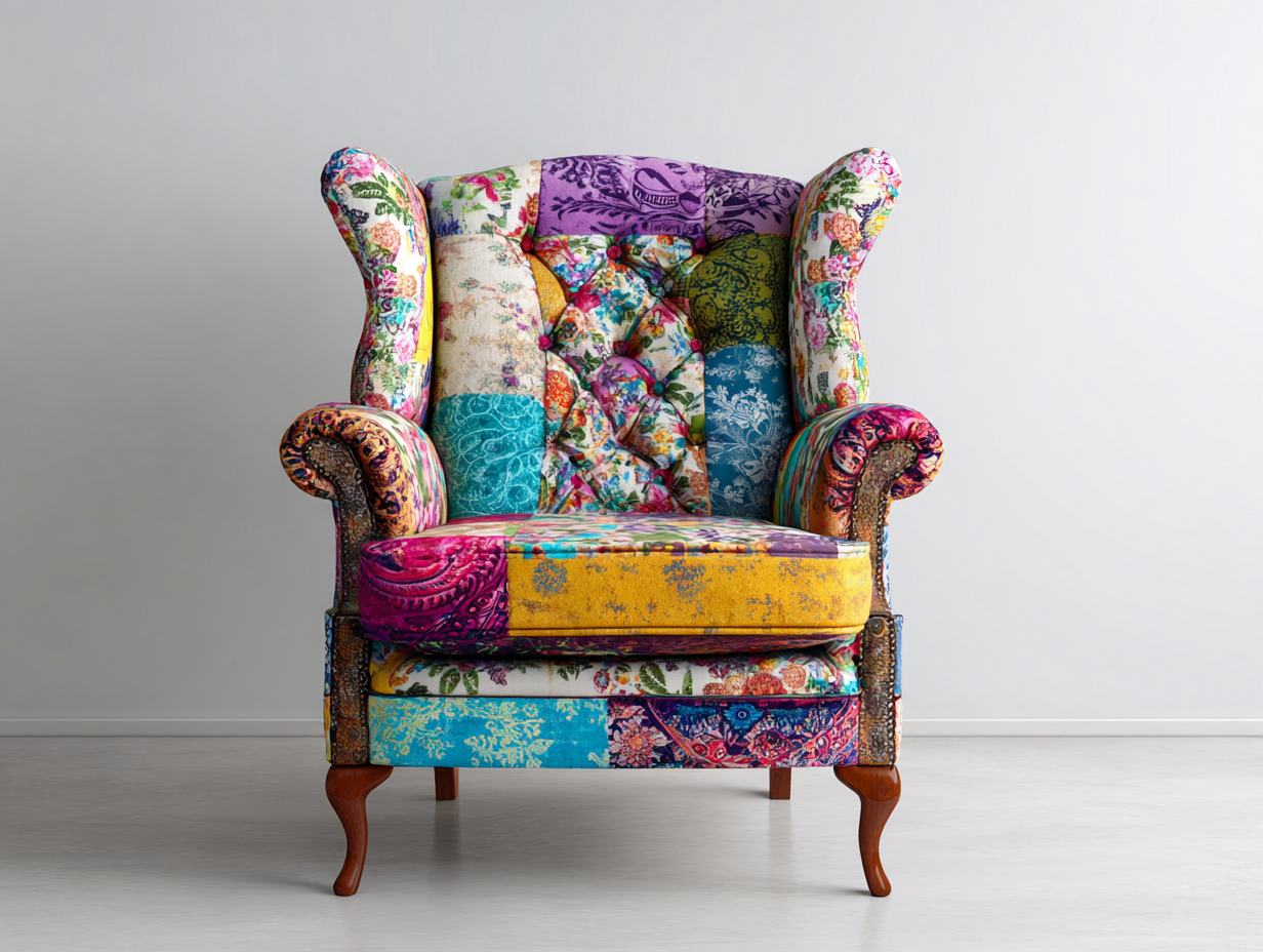 Ohrensessel-Stoff-Holz-89x94x114 cm-Mehrfarbig-Retro-Vintage-Loftuphub