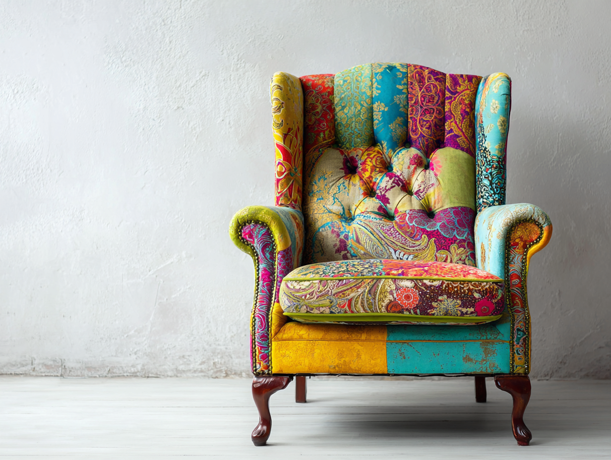 Ohrensessel-Stoff-Holz-88x95x113 cm-Mehrfarbig-Retro-Vintage-Loftuphub