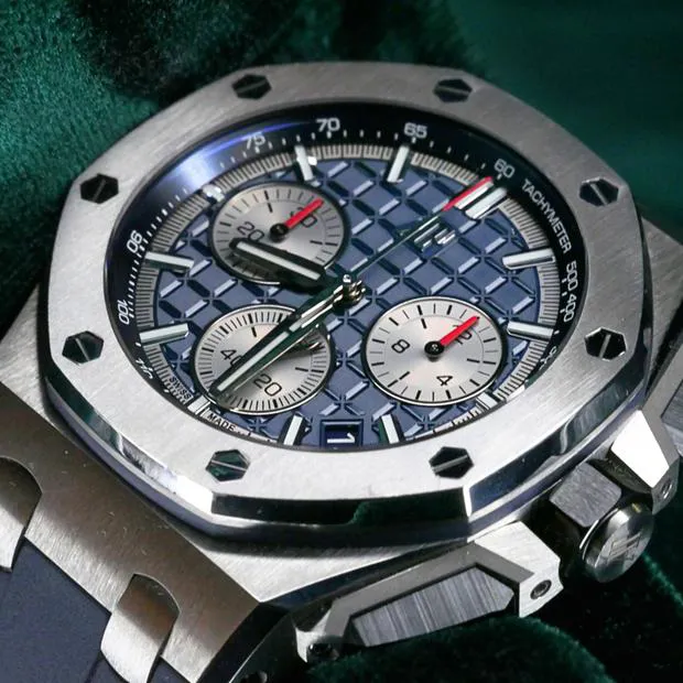 Audemars Piguet Royal Oak Offshore 26420TI.OO.A027CA.01 Chronograph Titanová modrá ciferník (2022)