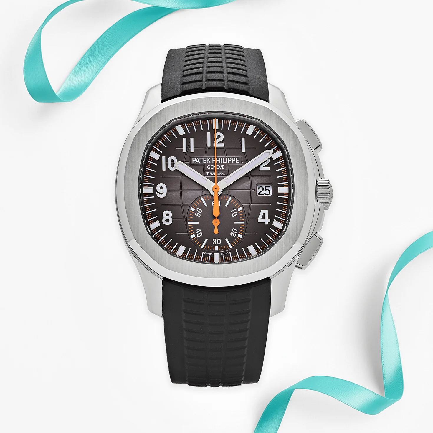 Patek Philippe Aquanaut Chronograph 5968A-001 'Tiffany & Co.' nerezová oceľ čierny ciferník