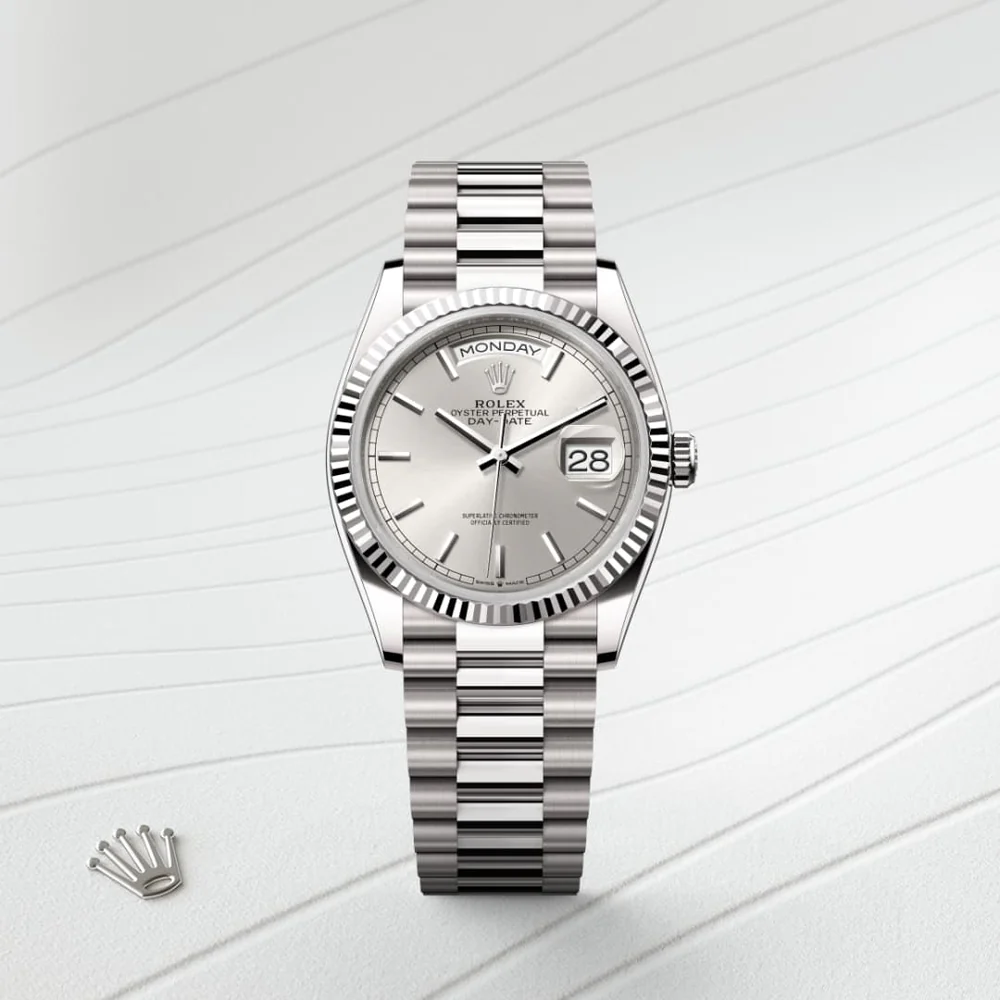Rolex Day-Date 36 Oyster, 36 mm, biele zlato M128239-0005