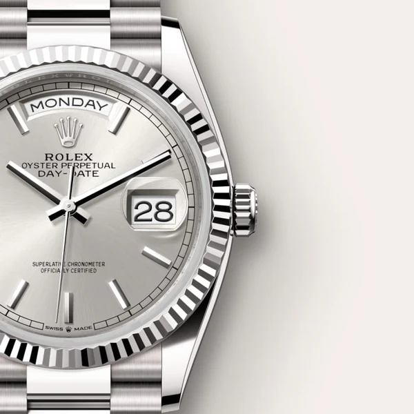 Rolex Day-Date 36 Oyster, 36 mm, biele zlato M128239-0005