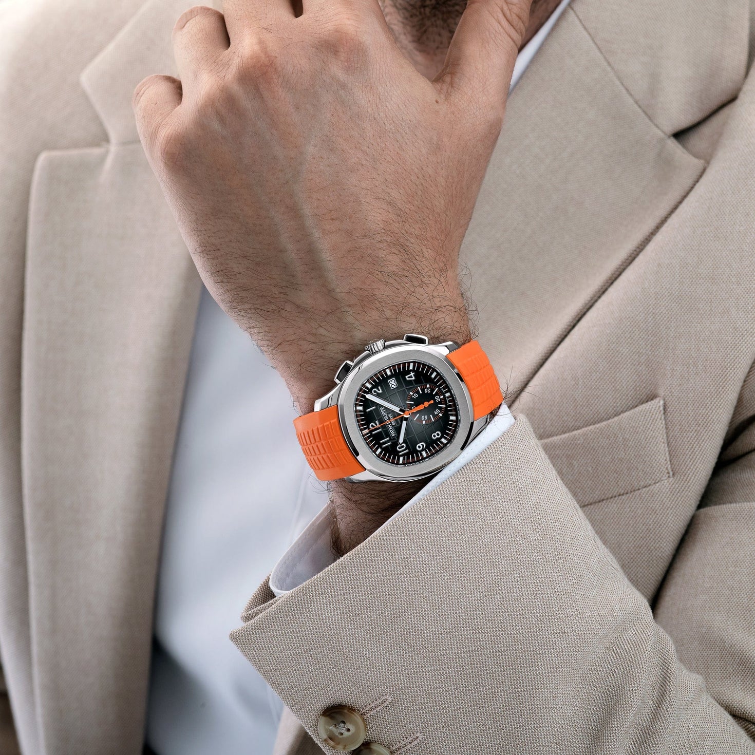 Patek Philippe Aquanaut Chronograph 5968A-001 Nerezová ocel Černý ciferník (2024)