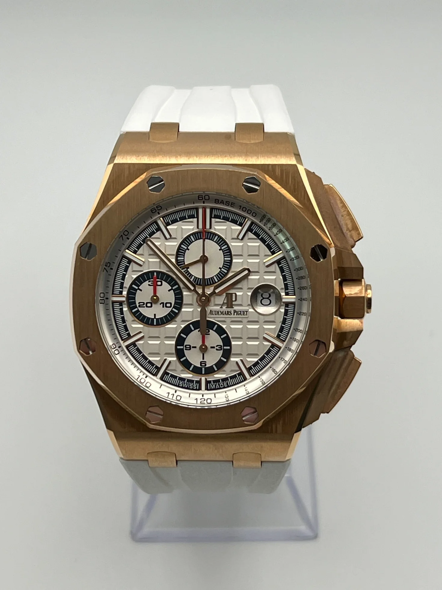 Audemars Piguet Royal Oak Offshore 26408OR.OO.A010CA.01 'Summer' Chronograph Růžové zlato Bílý ciferník Limitovaná edice 500 (2017)