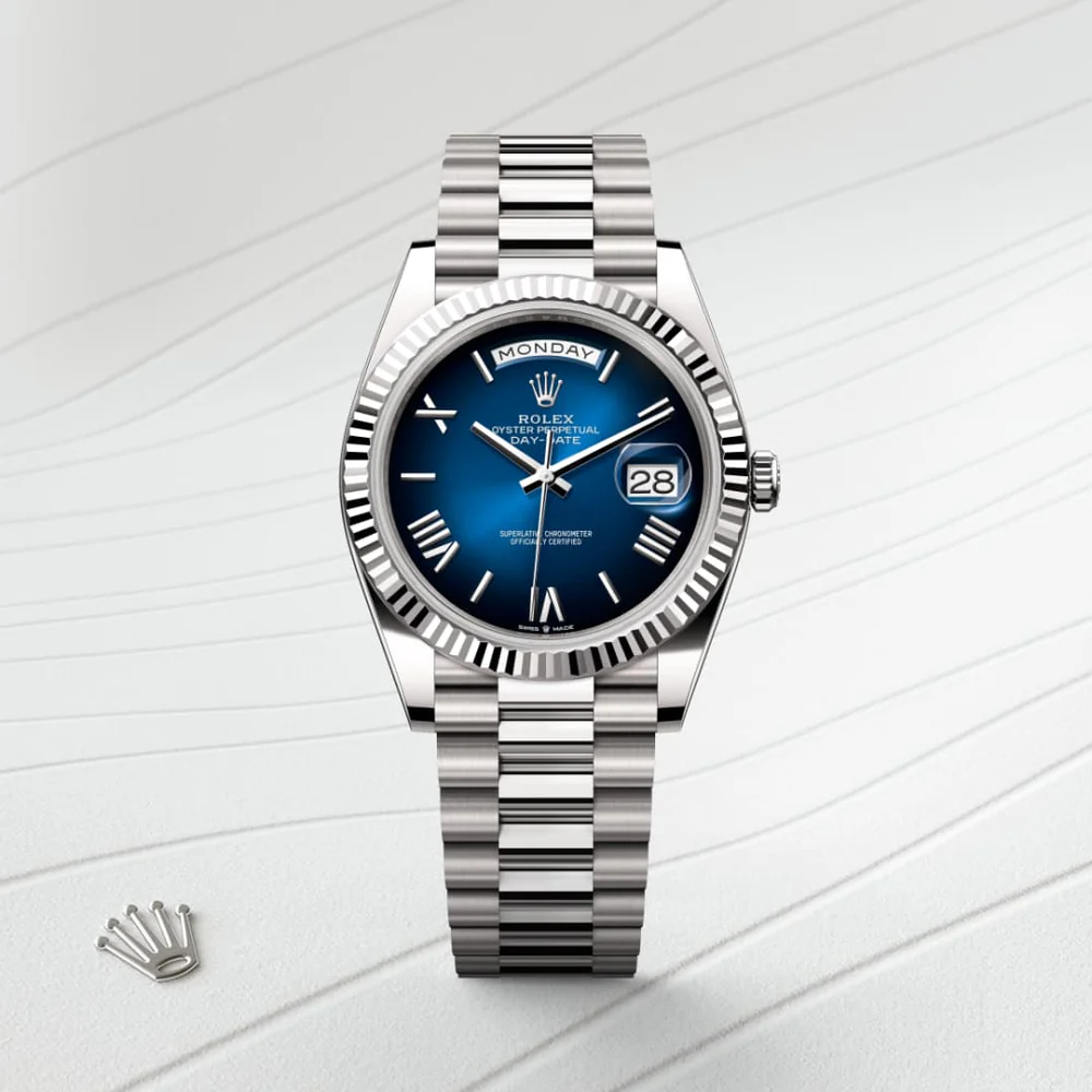 Rolex Day-Date 40 Oyster, 40 mm, biele zlato M228239-0076