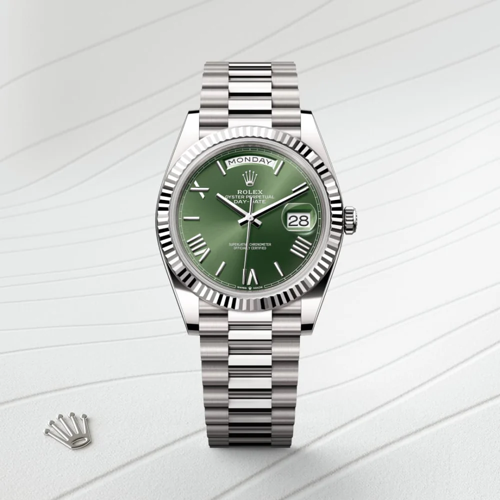 Rolex Day-Date 40 Oyster, 40 mm, biele zlato M228239-0033