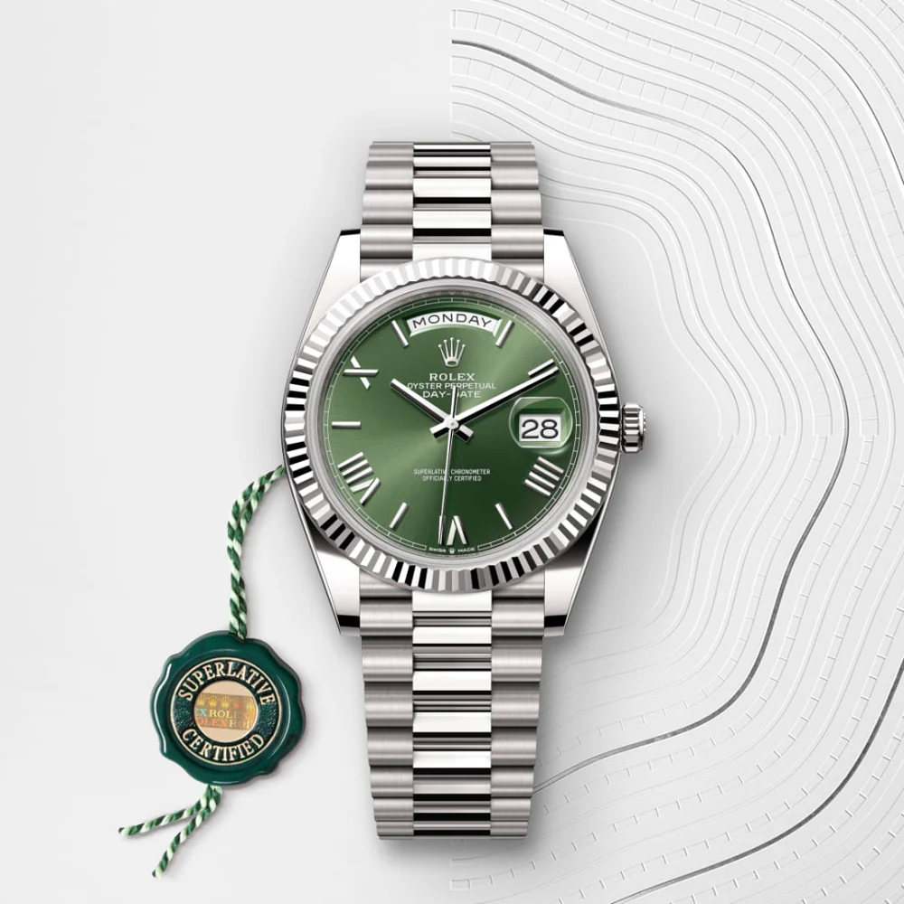 Rolex Day-Date 40 Oyster, 40 mm, biele zlato M228239-0033