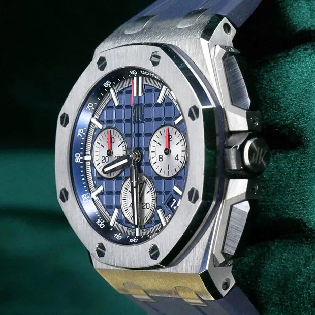 Audemars Piguet Royal Oak Offshore 26420TI.OO.A027CA.01 Chronograph Titánová modrá ciferník (2022)