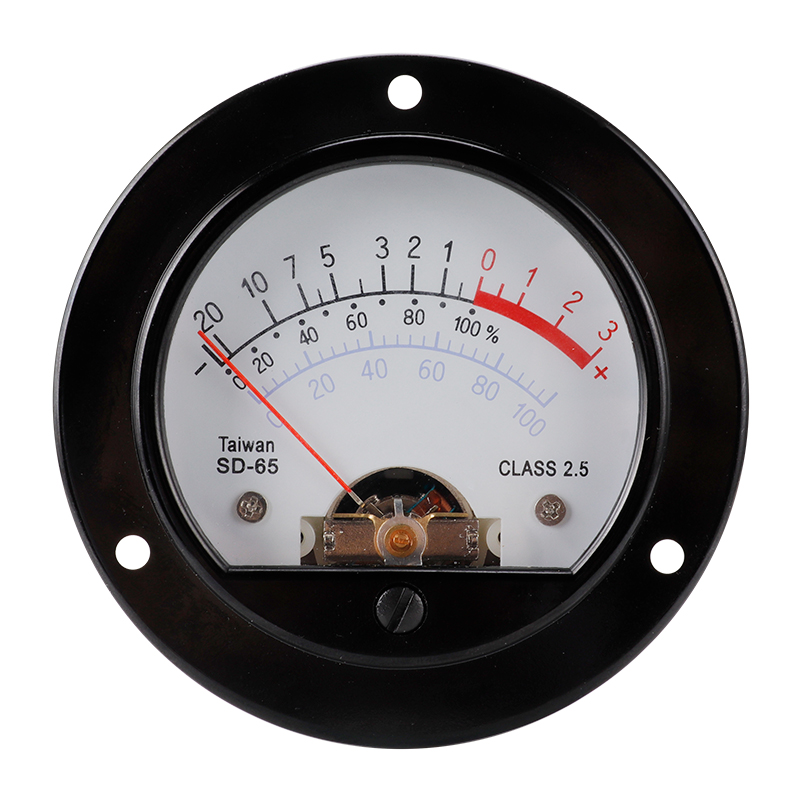 SO65 Round Vintage Pointer Meter AC1228V Yellow Backlight VU Level Meter Voltage Meter For Audio Amplifier
