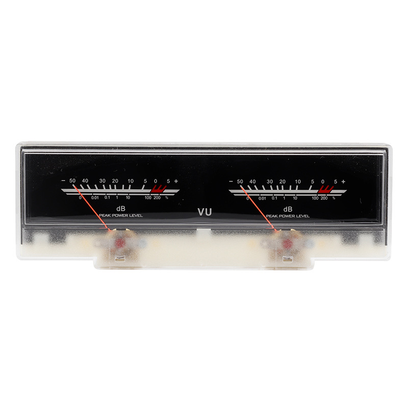 Dual Analog VU Meter 2 Way Amplifier Switch Audio Speaker Selector