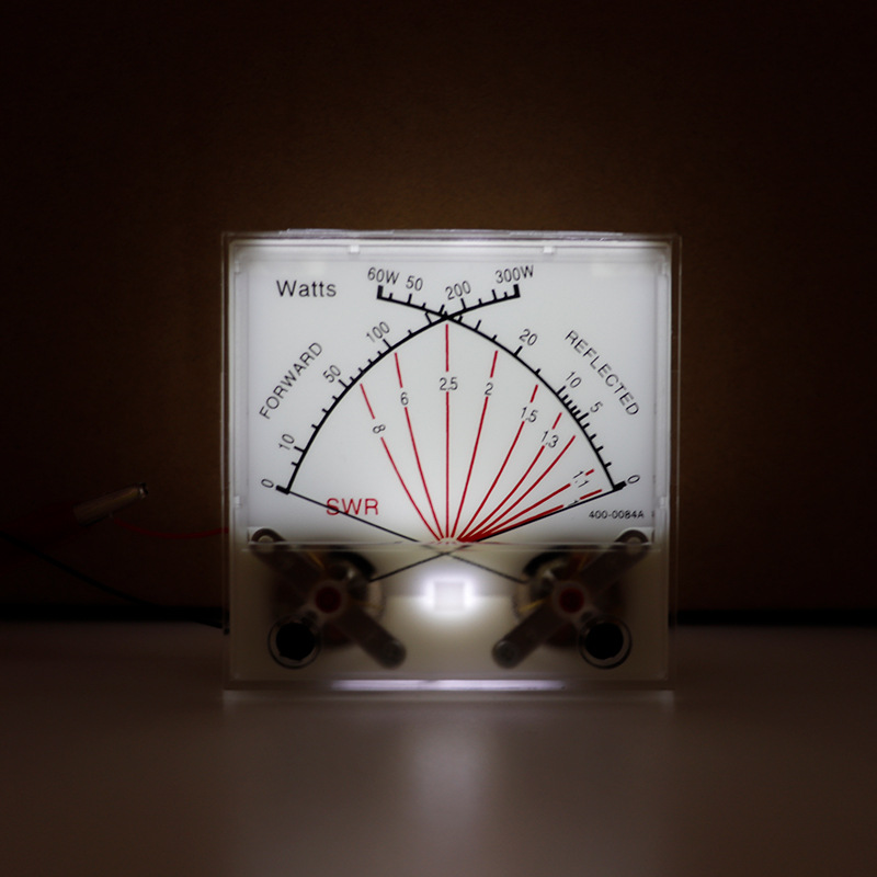 Dual 60/300W Power Meter Transmitter Standing Wave Meter Head Radio SWR Watt Meter with Backlight 1-Year Warranty