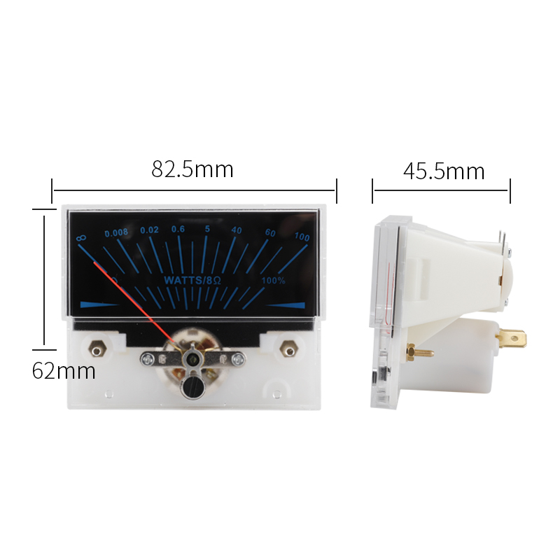 High-Precision Analog Audio Vu Meter Power LED Display for Amplifier Level Signal Stereo DB Indicator with Bo Music Light