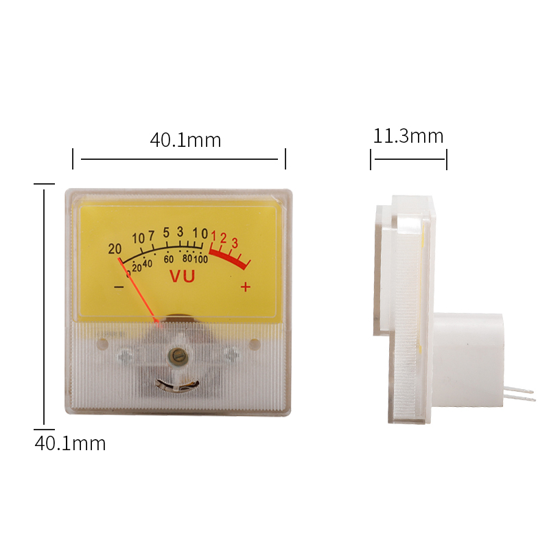 Large Panel Mini Amp Trade Header Meter 500UA De Analog with RGB LED Vu Meter Power Meter Plus Rgb Led Trade Header Meter