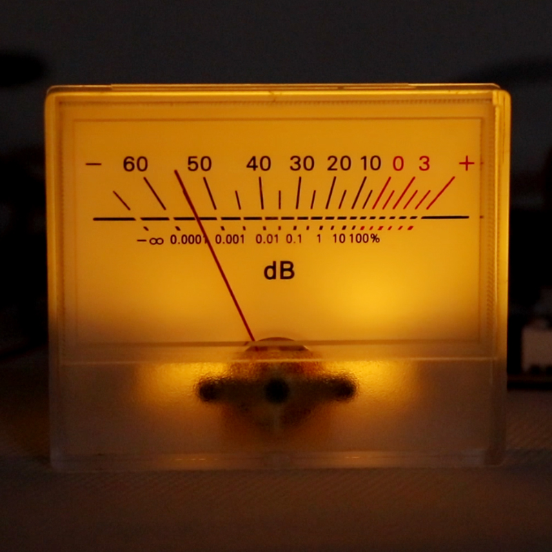 Analog VU Meter Audio Level Indicator with Backlight for Amplifier Stereo Sound Displa