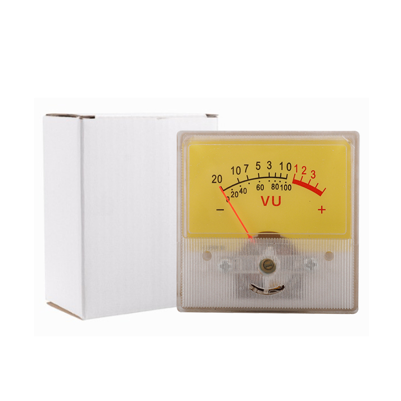 Large Panel Mini Amp Trade Header Meter 500UA De Analog with RGB LED Vu Meter Power Meter Plus Rgb Led Trade Header Meter