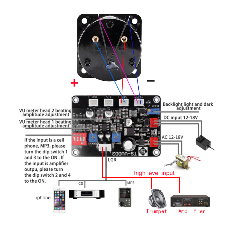 45mm Analog DC Voltmeter Panel Meter Voltage Gauge 0-30V 0-100V for Power Supply Equipment