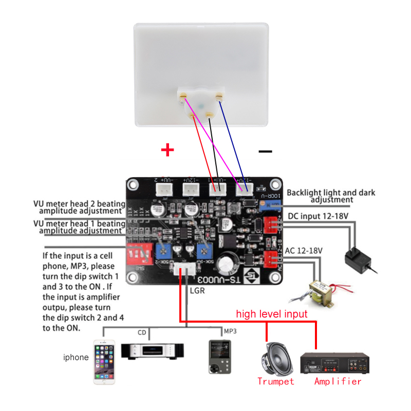 TN-90高精度指针式电子式数字音频声压表功放表VU电平表