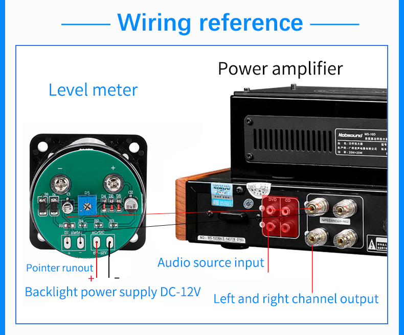 45mm Analog VU Meter DB Audio Level Indicator With Driver Board