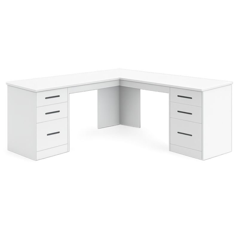 Bureau d'angle en bois avec tiroirs 160x120x75 cm